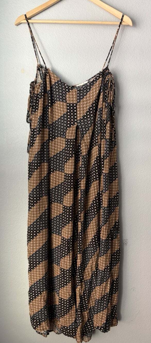 Easel Los Angeles Floral Y2K Inspire Wide Leg Overalls Jumpsuit LARGE Adjustable